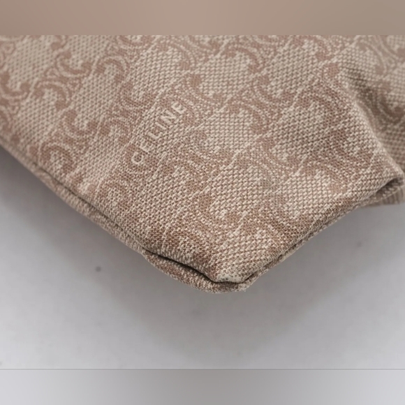 Authentic CELINE Macadam Blason Pattern Hand Tote Bag Leather Beige GREAT! - Picture 3 of 16
